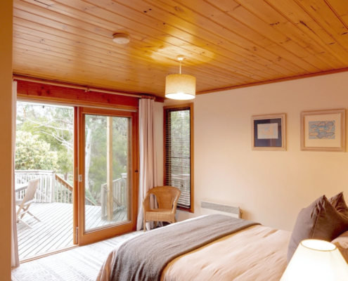 Master bedroom at Mandala bruny Island